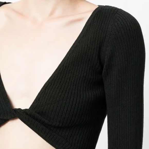 Bec+Brdige Riviera Long Sleeve Knit Top in Black US SIZE 4 - Picture 6 of 13